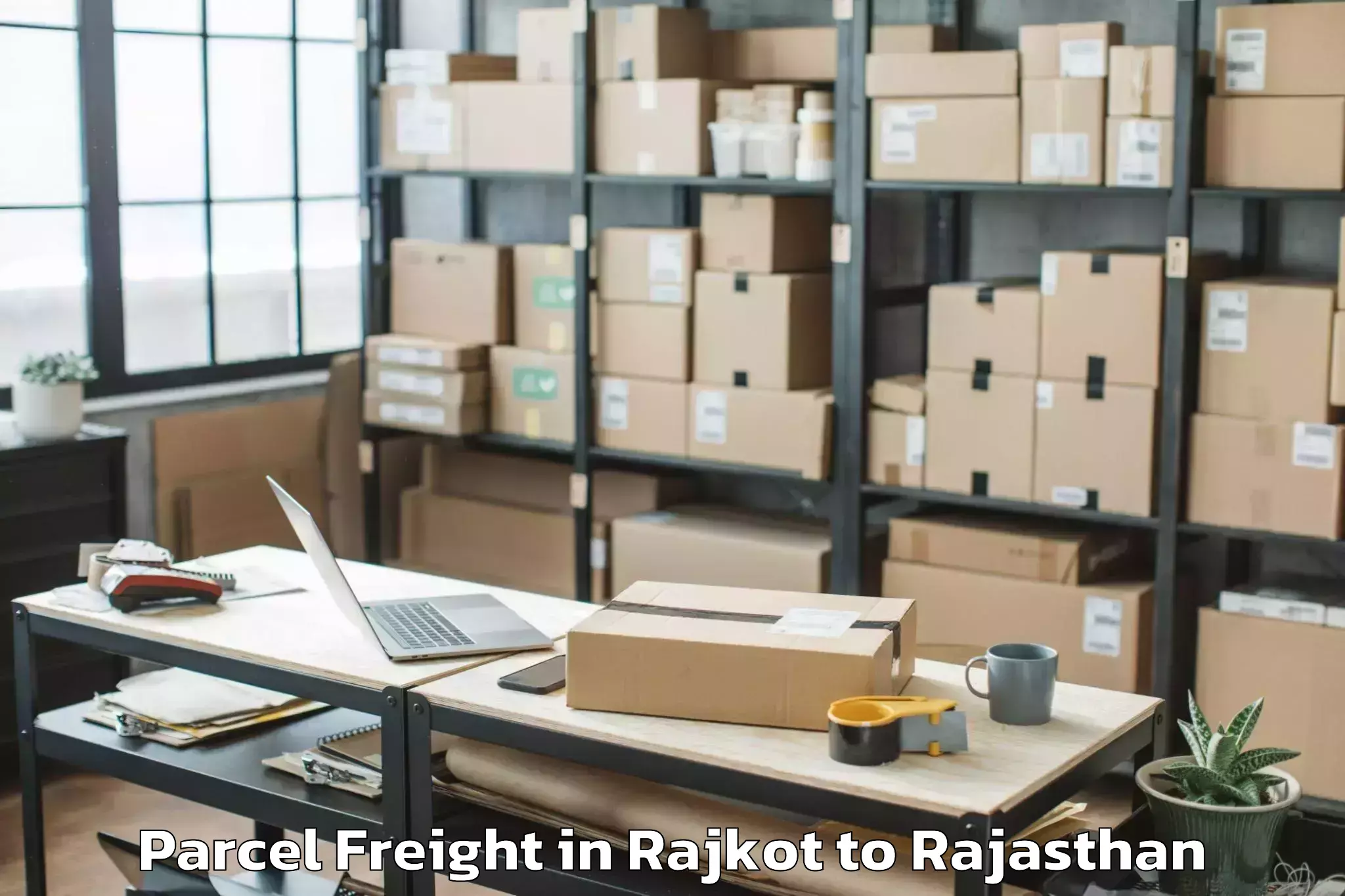 Professional Rajkot to Raj Rishi Bharthari Matsya Uni Parcel Freight